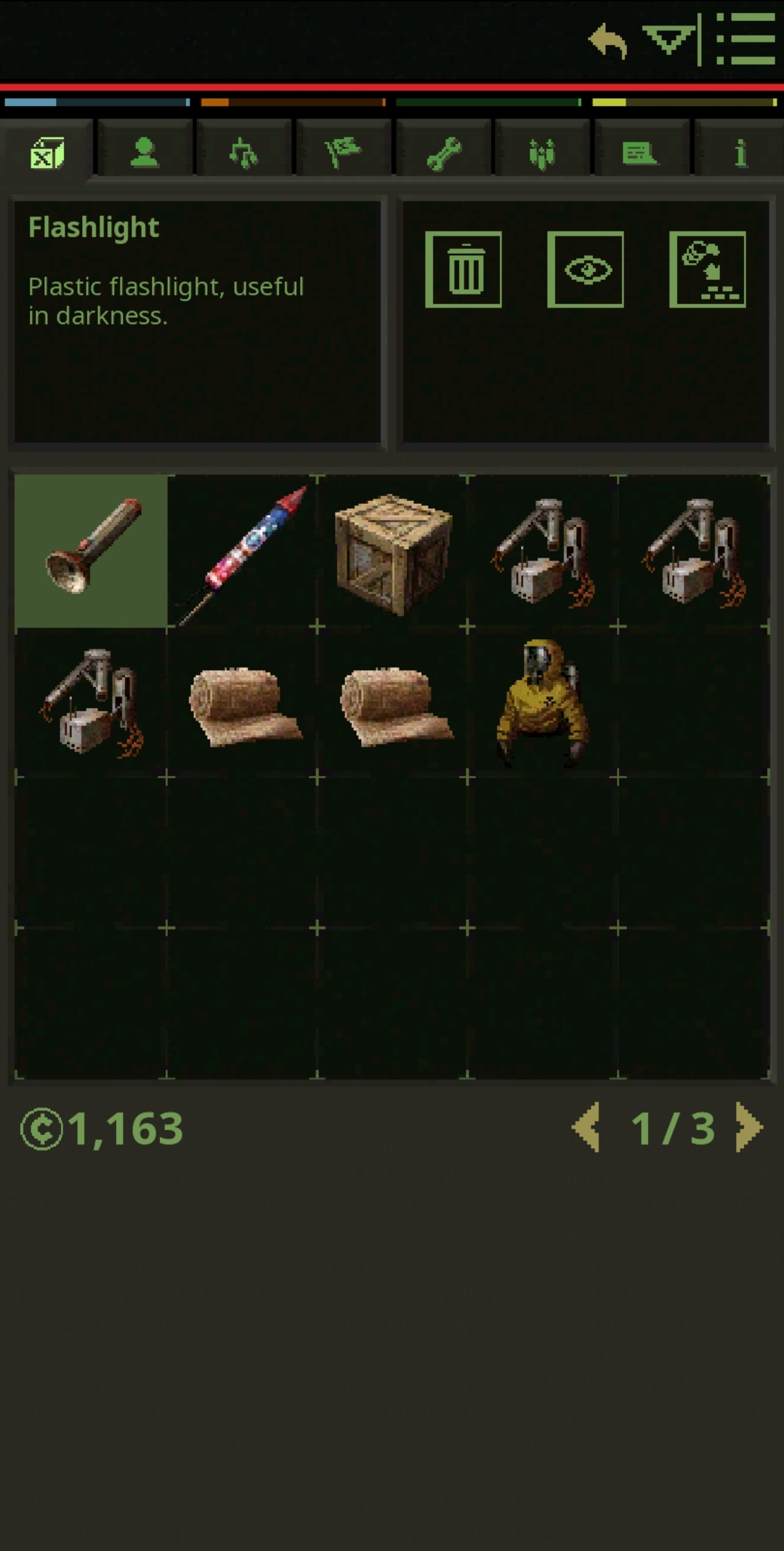 the package still in my inventory
